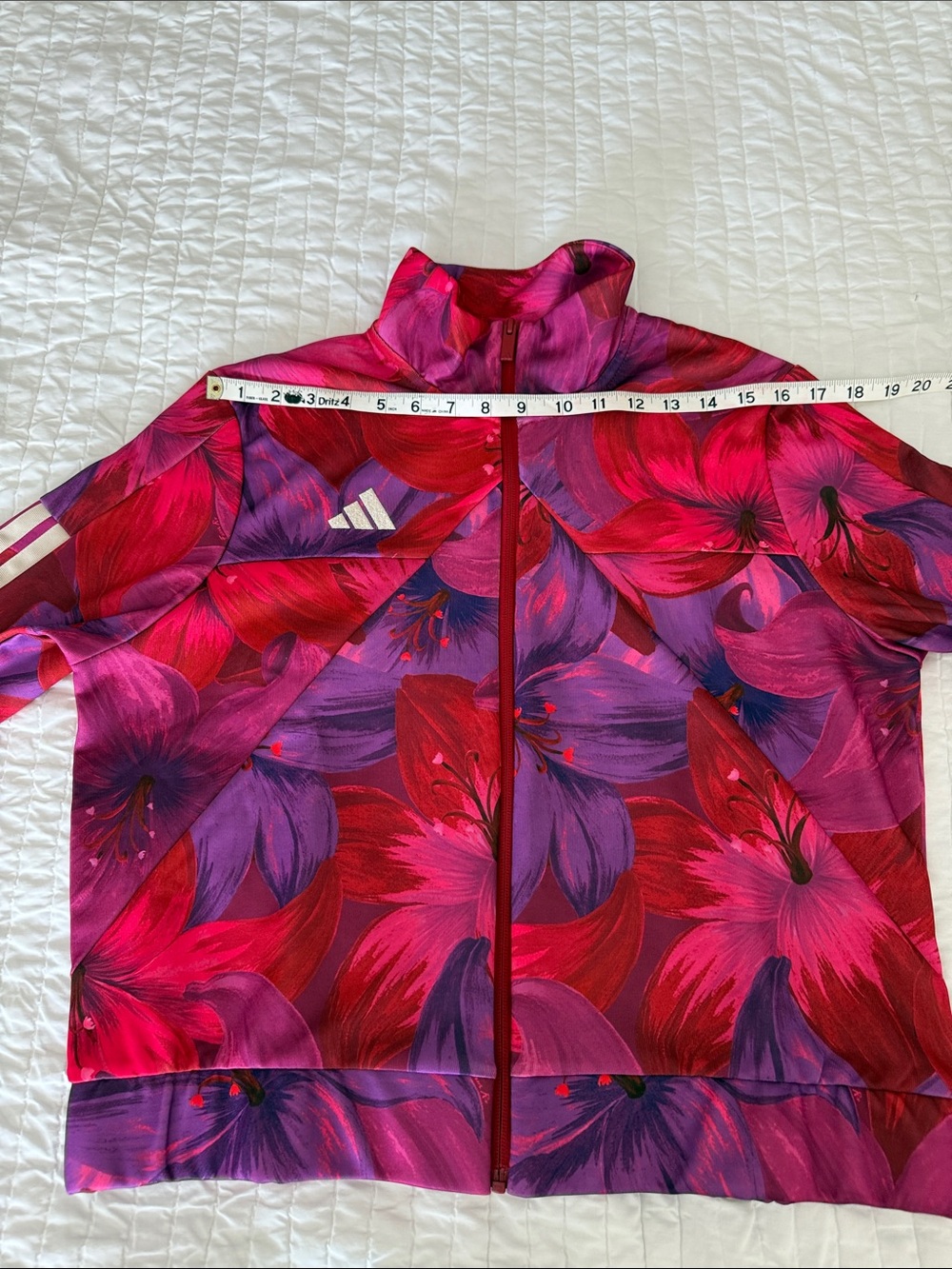 adidas Farm Rio Womens Pink & Purple Floral Track Jacket - Picture 3 of 9